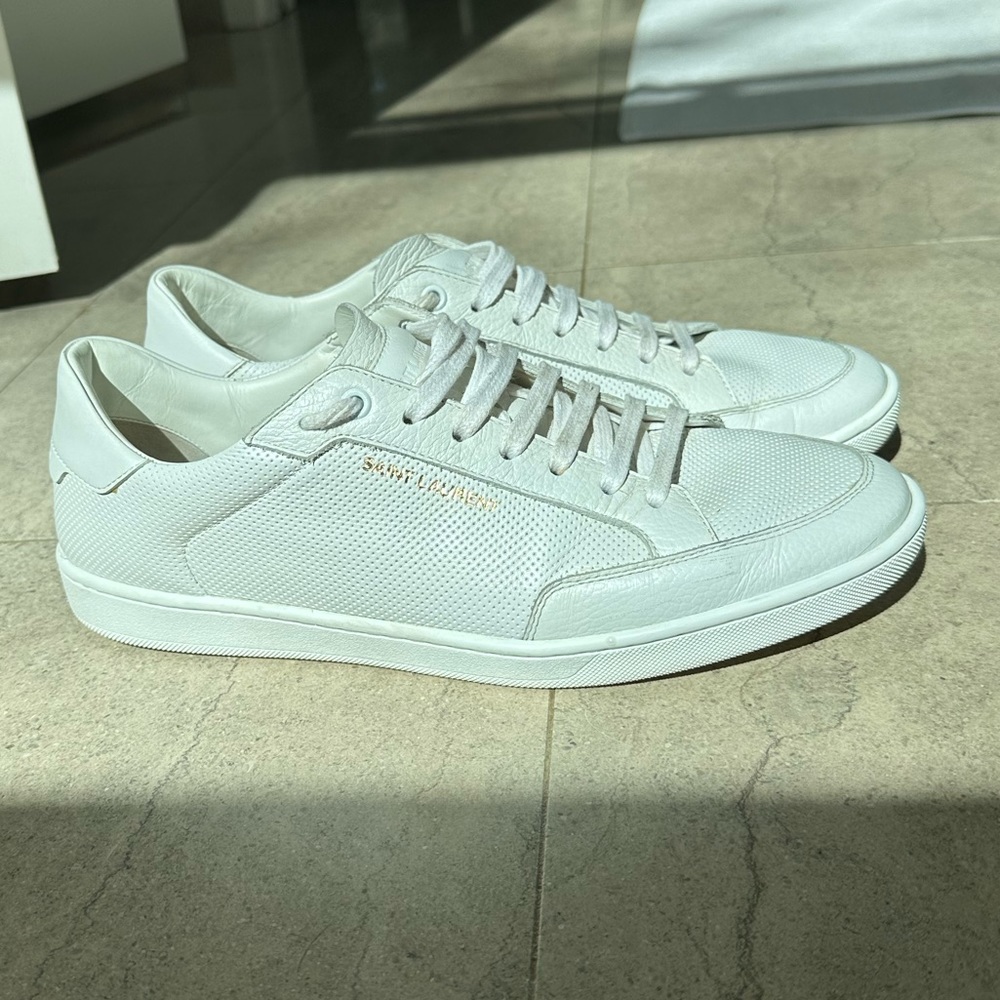 Saint Laurent White Men's Court Classic Sneakers size 43/US 10